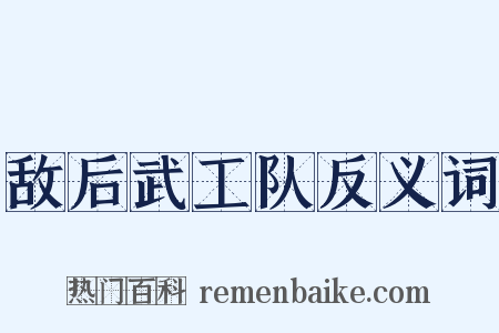 敌后武工队反义词是什么意思的图片